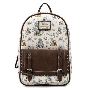 Loungefly Cream Bambi Woodland Mini Backpack with Brown Trim